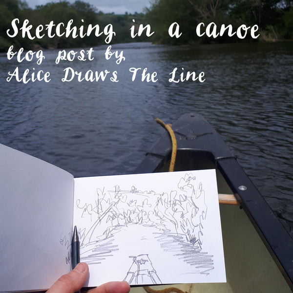 Sketching in a canoe