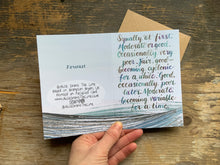 Load image into Gallery viewer, The Shipping Forecast, brush lettering wording by Alice Draws the Line, Alice Savery artist