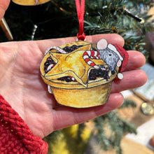 Load image into Gallery viewer, Alice Draws the Line Mice Pie Christmas Decoration