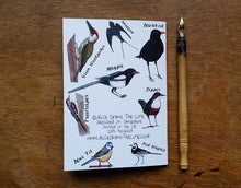 Load image into Gallery viewer, Garden Birds Notebook by Alice Draws The Line, A6 with 36 plain pages, recycled paper