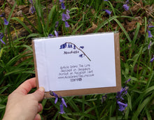 Load image into Gallery viewer, Bluebell greeting card by Alice Draws the Line, illustrated bluebells