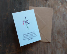 Load image into Gallery viewer, Sweet Pea Greeting card by Alice Draws The Line
