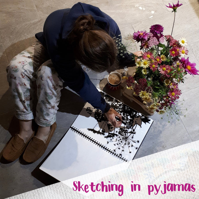 Sketching in pyjamas…