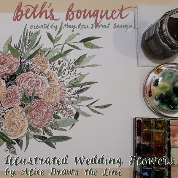 Preserving Beth’s wedding bouquet as original artwork