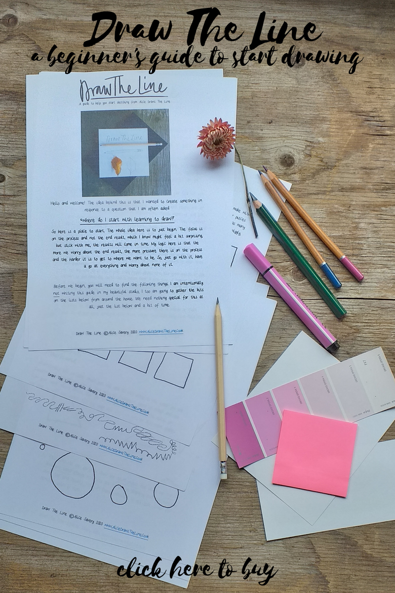Draw The Line, a guide to starting sketching by Alice Draws The Line.