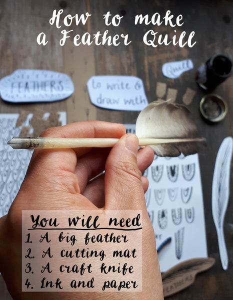 How to make a quill pen from a feather...