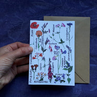 Rainbow Flowers Greeting Card