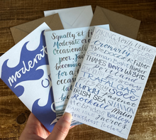 Load image into Gallery viewer, Set of three Shipping Forecast cards by Alice Savery of Alice Draws the Line blank inside