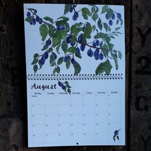 2024 Wall Calendar by Alice Draws the Line Damson illustration