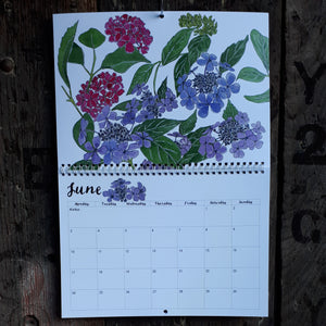 2024 Botanical wall calendar by Alice Draws the Line