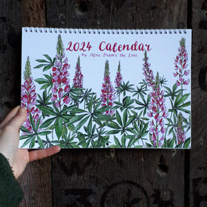 2024 Wall Calendar by Alice Draws the Line