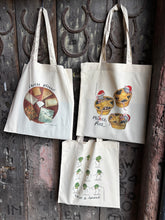 Load image into Gallery viewer, Christmas Tote Bags - Twist and Sprout, Mice Pies and Cheese Please