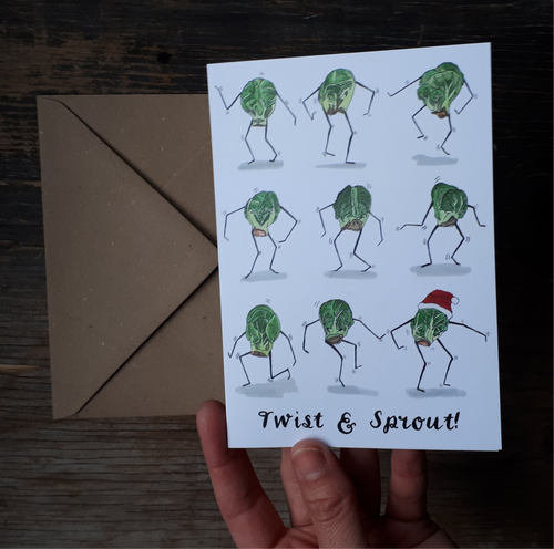 Twist and Sprout Christmas Card