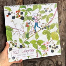 Load image into Gallery viewer, Alice Draws the Line 2027 Wall Calendar featuring Mouse through the seasons, modern botanical illustrations