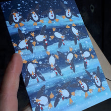Load image into Gallery viewer, Cartwheeling Winter Penguins