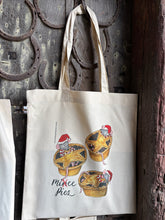 Load image into Gallery viewer, Christmas Tote Bags - Twist and Sprout, Mice Pies and Cheese Please