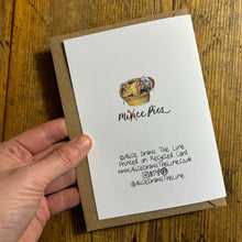 Load image into Gallery viewer, Mice Pie Card by Alice Savery of Alice Draws the Line, Recycled card printed in the UK