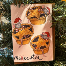 Load image into Gallery viewer, Mice Pie Mince Pie Christmas Cards by Alice Savery of Alice Draws the Line