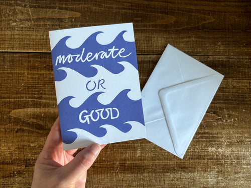 Moderate or Good- card inspired by the Shipping Forecast greeting card