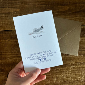 Sea Areas of the Shipping Forecast by Alice Savery of Alice Draws the Line, hand lettering Card