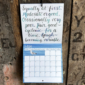 2026 Moderate or Good Shipping Forecast Wall Calendar