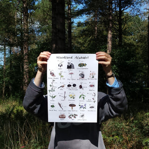 A3 Woodland Alphabet print