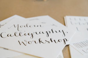 Modern Calligraphy dip pen workshop with Alice Draws The Line