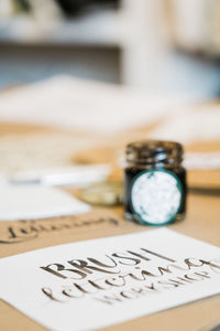 Brush Lettering workshop with Alice Draws the Line