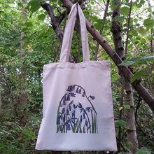 Load image into Gallery viewer, Bluebells tote bag by Alice Draws the Line, bluebell illustration, reusable shopping bag