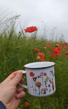 Load image into Gallery viewer, Rainbow Flowers Enamel Mug