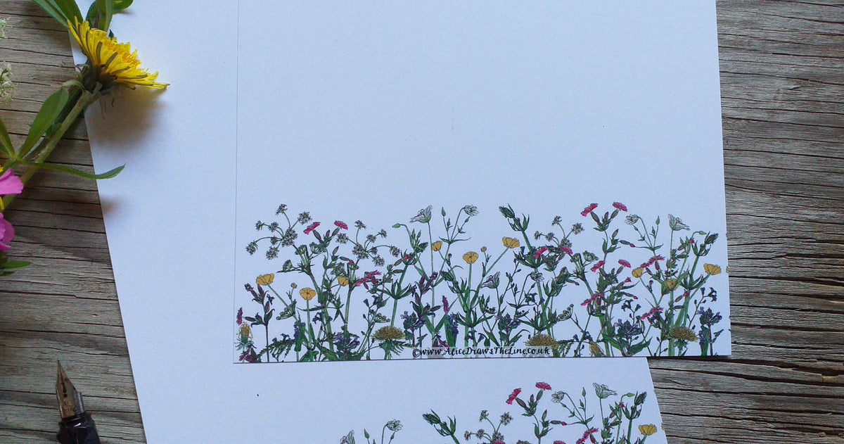 Spring Wildflowers Letter Paper – Alice Draws The Line