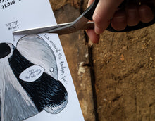 Load image into Gallery viewer, Printable badger mask by Alice Draws the Line, download and make at home