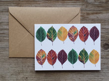 Load image into Gallery viewer, Beech Leaves Greeting card by Alice Draws The Line, fall leaves