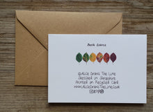 Load image into Gallery viewer, Beech Leaves Greeting card by Alice Draws The Line, fall leaves