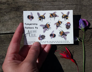 Bee Temporary Tattoos by Alice Draws The Line