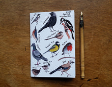 Load image into Gallery viewer, Garden Birds Notebook by Alice Draws The Line, A6 with 36 plain pages, recycled paper