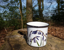 Load image into Gallery viewer, Bluebell enamel mug by Alice Draws The Line Mother&#39;s day gift, flower enamel mug