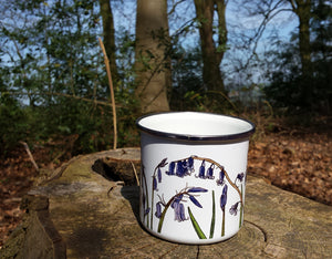 Bluebell enamel mug by Alice Draws The Line Mother's day gift, flower enamel mug