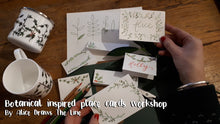 Load image into Gallery viewer, Botanical inspired place cards workshop (digital)