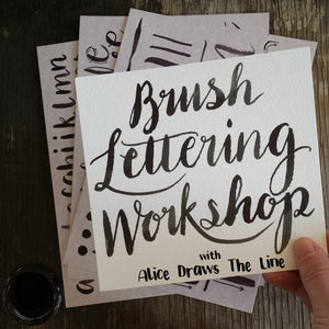 Brush Lettering workshop with Alice Draws the Line