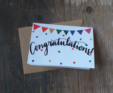 Load image into Gallery viewer, Bunting celebrations cards - individual cards