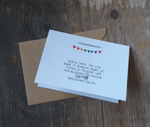 Load image into Gallery viewer, Bunting celebrations cards - individual cards