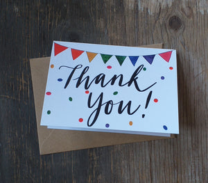 Bunting celebrations cards - individual cards
