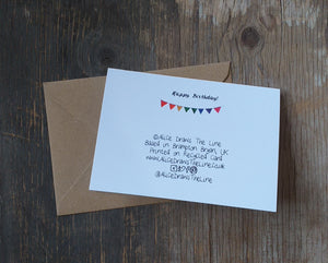 Bunting celebrations cards - individual cards