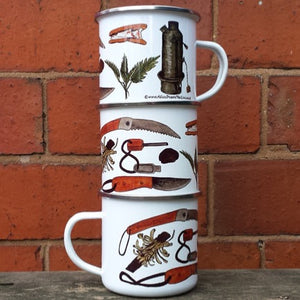Bushcraft enamel mug by Alice Draws the Line