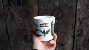 Bushcraft china mug by Alice Draws the Line