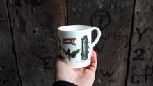 Load image into Gallery viewer, Bushcraft china mug by Alice Draws the Line
