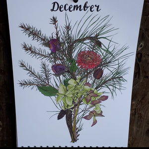 Illustrated Bouquets Birthday / Perpetual Calendar