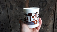 Load image into Gallery viewer, Carpentry Cup by Alice Draws the Line, Traditional woodworking tools on a china mug