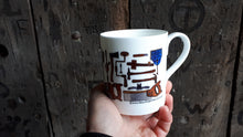 Load image into Gallery viewer, Carpentry Cup by Alice Draws the Line, Traditional woodworking tools on a china mug